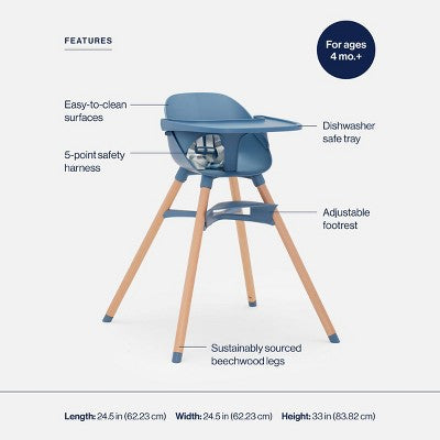 Lalo High Chair - Blueberry (LOCAL PICKUP ONLY)