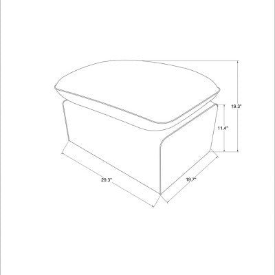 Padded Slipcover Ottoman Blue - Threshold designed with Studio McGee (LOCAL PICKUP ONLY)