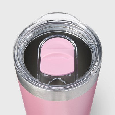 20oz Stainless Steel Tumbler with Straw Purple - Embark: BPA-Free, Portable Drinkware