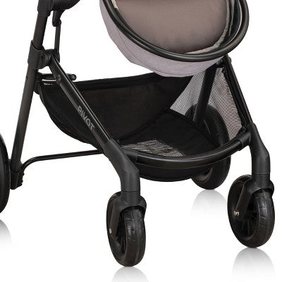 Evenflo Pivot Modular Travel System with LiteMax Infant Car Seat with Anti-Rebound Bar - Desert Tan (LOCAL PICKUP ONLY)