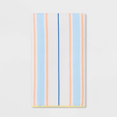 Waffle Bold Striped Hand Towel Pastel - Room Essentials