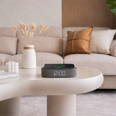 Power Tray Alarm Table Clock Gray - Capello