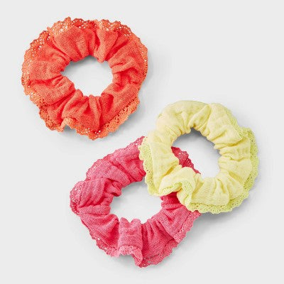Girls' 3pk Open Knit Twister Set - Cat & Jack Pink/Yellow/Orange
