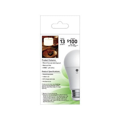 GE Soft White LED 3-Way A19 Light Bulb