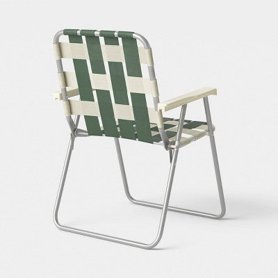 Webstrap Folding Chair Green - Room Essentials (LOCAL PICKUP ONLY)