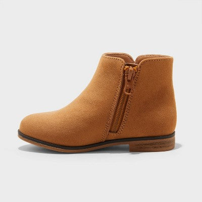 Toddler Penelope Zipper Boots - Cat & Jack Cognac 10T