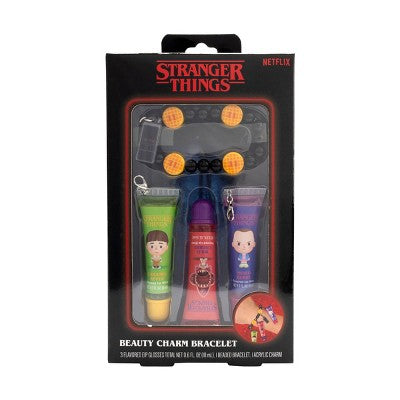 Stranger Things Lip Gloss with Charm Bracelet - 0.6oz