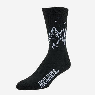 Men's Harry Potter Hogwarts Crew Socks - Black 6-12