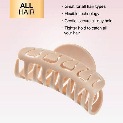 scunci Flexible Claw Clip - Neutral - All Hair