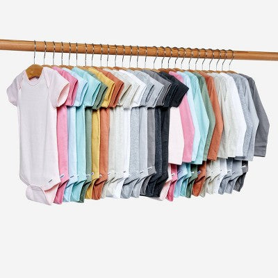 Gerber Baby 5pk Short Sleeve Onesies - White/Gray/Black Newborn