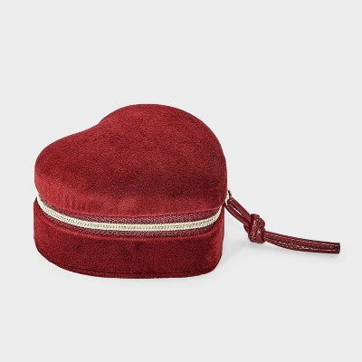 Heart Travel Jewelry Organizer - A New Day Maroon
