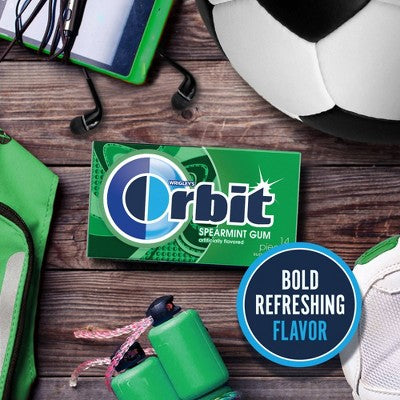 Orbit Spearmint Sugar-Free Chewing Gum Single Pack -14ct