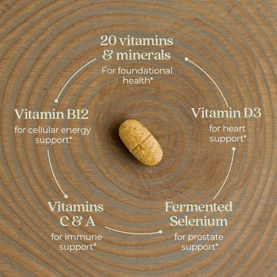 New Chapter Every Man's One Daily 40+ Multivitamin for Energy, Heart, Prostate + Immune Support Tablets - 30ct