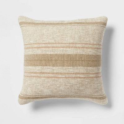 Euro Traditional Woven Stripe Decorative Throw Pillow Green - Threshold (LOCAL PICKUP ONLY)