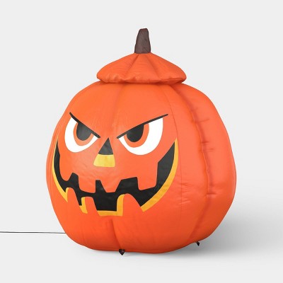 5' Lit Animated Rising Ghost Halloween Inflatable Decoration Orange - Hyde and EEK! Boutique