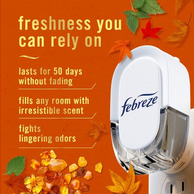 Febreze Luxe Plug Dual Refill Air Freshener - Crisp Fall Breeze - 1.75 fl oz/2ct
