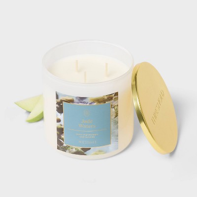 3 Wick Jade Waters Jar Candle White 19oz - Threshold