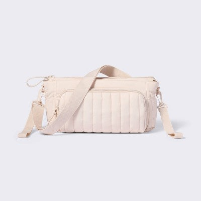 Stroller Organizer with Strap Solid Shoulder Diaper Bag - Tan - Cloud Island