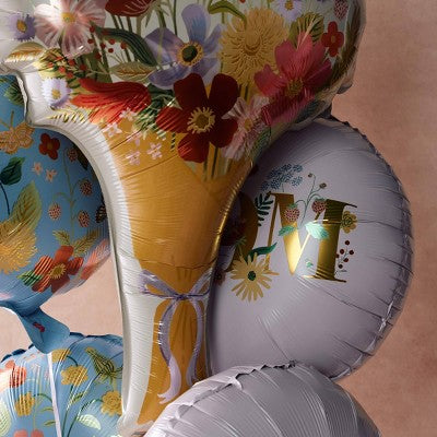 Rifle Paper Co. 5ct Strawberry Fields Mother's Day Foil Balloon Bundle