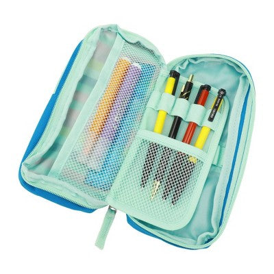 Crayola Color Rewind Striped Triple Zip Pencil Pouch