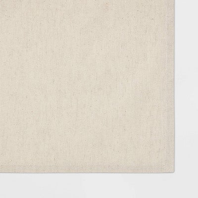 60"x84" Linen Blend Tablecloth - Threshold: Rectangle, Solid Cream, Traditional Style, OEKO-TEX Certified