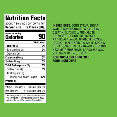 Halloween Enchanted Queen Peelable Apple & Sour Green Apple Gummy Candy - 7oz - Favorite Day