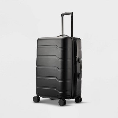 Hardside Medium Checked Spinner Suitcase - Open Story?Black (LOCAL PICKUP ONLY)