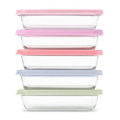 Ello Everyday 10pc 3c Glass Meal Prep Food Storage Container Set Prism