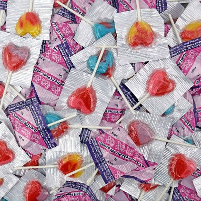 DumDums Valentine's Day Heart Pops Classroom Exchange Candy Box - 8.8oz/25ct