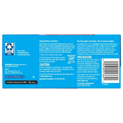 Ziploc Freezer Quart Bags with Grip 'n Seal Technology - 60ct