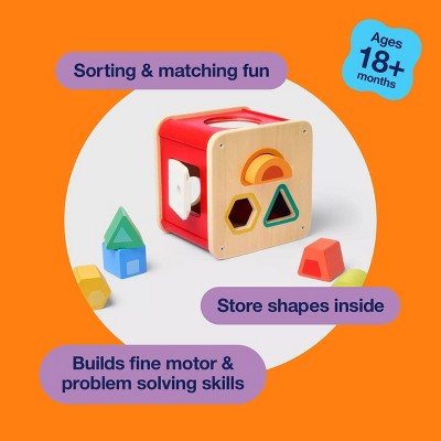 Shape Sorter - 6pc - Gigglescape: Educational Toddler Toy, Enhances Creativity & Fine Motor Skills