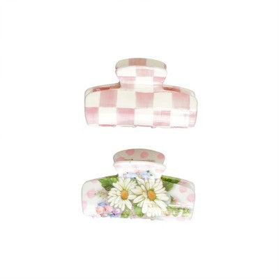 Goody x MacKenzie Childs Medium Claw Clip - Pink: Hair Styling, All Hair Types, 2 Pieces