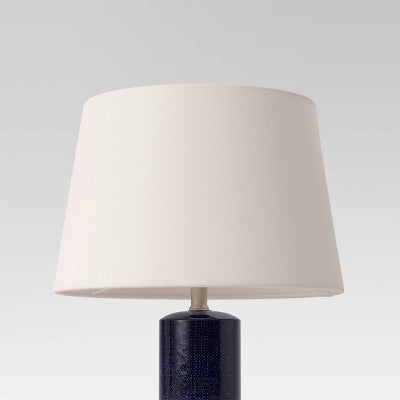 Large Linen Lamp Shade Shell - Threshold: Off-White Drum, No Assembly Required