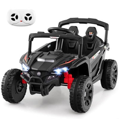 Costway 12V Kids Ride On Car Battery Powered Electric Remote Control LED Lights Music Black (LOCAL PICKUP ONLY)