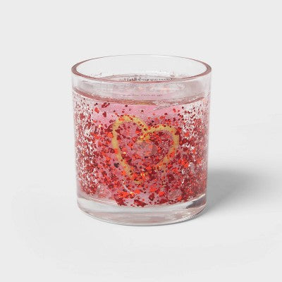 2.5oz LED Gel Light Up Heart Candle Sugared Watermelon - Room Essentials