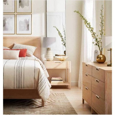 Large Linen Mod Drum Lampshade Gray - Threshold: Slip Uno Fitter, No Assembly Required