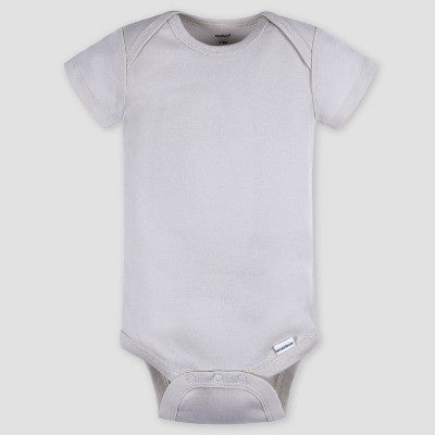 Gerber Baby 5pk Short Sleeve Onesies - White/Gray/Black Newborn