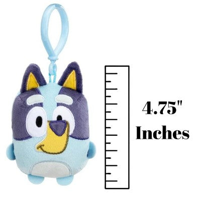 Bluey 4.75" Inch Mini Plush Backpack Clip Toy, Bluey