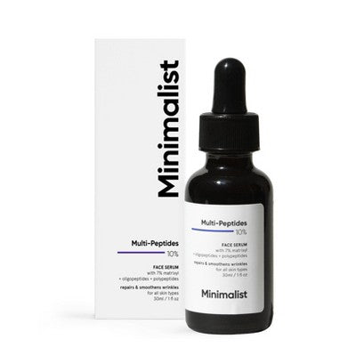 Minimalist Multi-Peptides 10% Face Serum - 1 fl oz: Wrinkle Reduction, Anti-Aging, Fine Line Reduction, Unscented