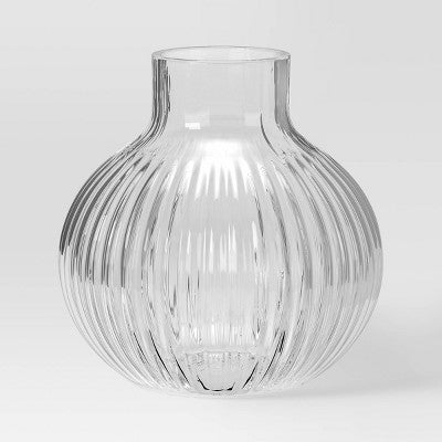 Round Glass Vase Clear - Room Essentials