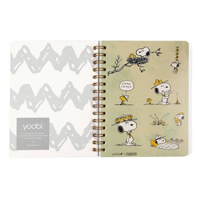 Yoobi 6"x8" Peanuts Journal Spiral with Elastic Band Beagle Scouts