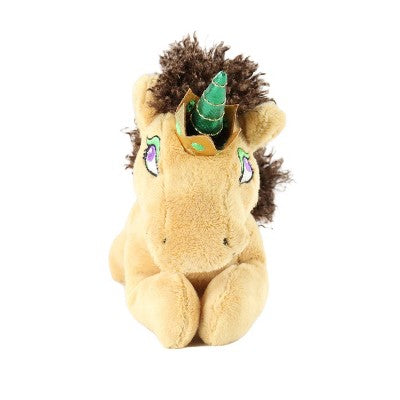 Animal Adventure 4.5'' Afro Unicorn Laying Unicorns Plush Tan