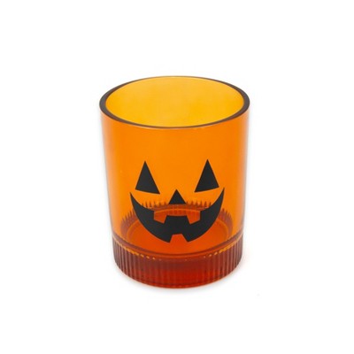 9.6 oz Lowball Glass Jack-O-Lantern - Bullseye's Playground