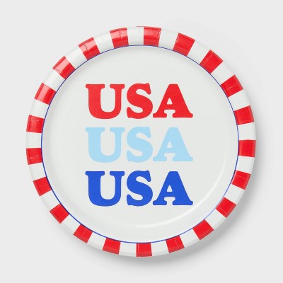 20ct 4th of July USA Dinner Paper Plates - Spritz