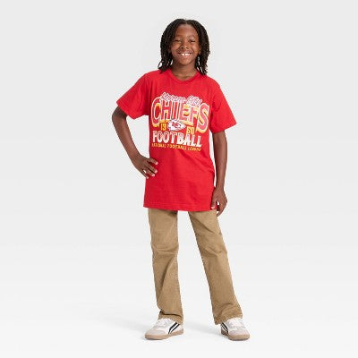 Boys' Kansas City Chiefs Oversized Graphic T-Shirt - Red XL
