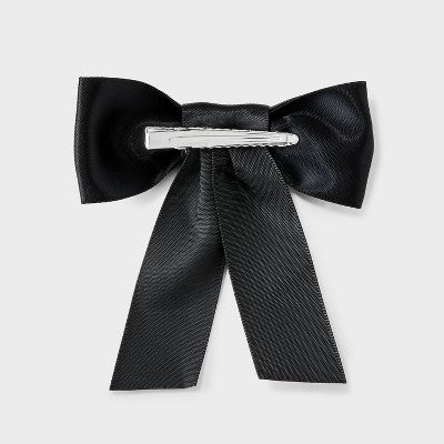 Girls' 4pk Satin and Pearls Ribbon Bow Clip Set - art class
