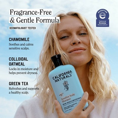 California Naturals Sensitive Scalp Shampoo - 16.5 fl oz: Paraben-Free, Sulfate-Free, Vegan, Contains Aloe