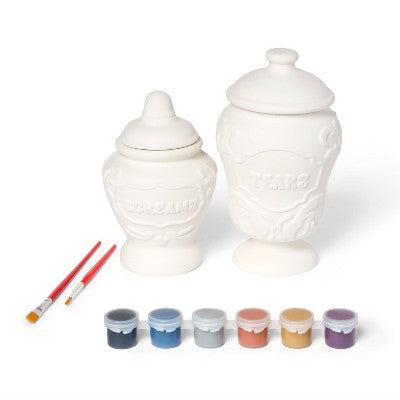 2ct Halloween Craft Ceramic Apothecary Jars Painting Kit - Mondo Llama