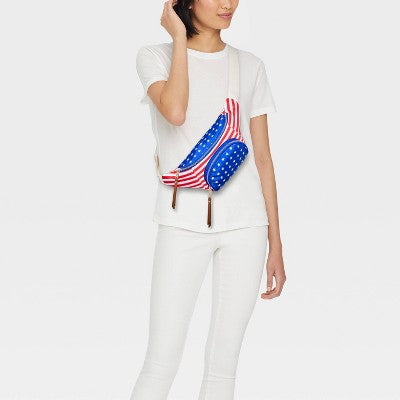 Americana Belt Crossbody Bag - Mad Love Blue/Red