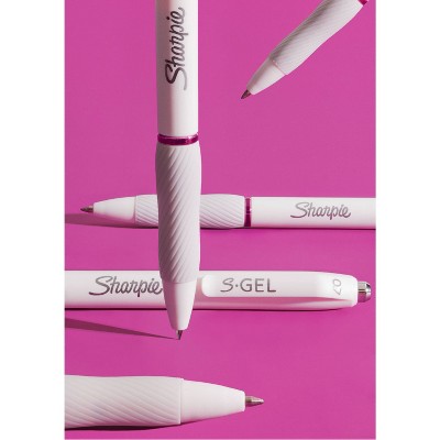 Sharpie 4pk S-Gel Pens White Barrel 0.7mm Berry Pink Ink